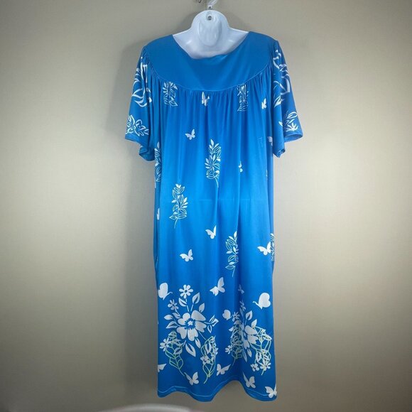 Womens Caftan House Dress Nightgown NWOT Large MuuMuu Colorful Comfy Knit Kaftan - Picture 8 of 11